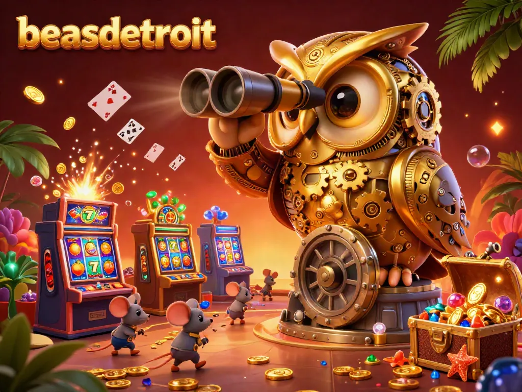 Experience thrilling gameplay at beasdetroit with a vibrant scene full of exciting slots and treasures.