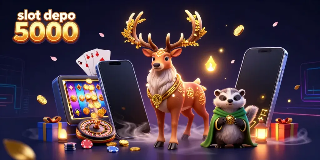 Experience thrilling wins with slot depo 5000 gaming, featuring dynamic characters and vibrant gameplay elements.